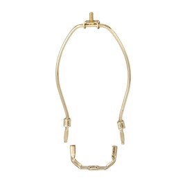 B&P Lamp 15 Inch Heavy Duty Lamp Harp, Brass Plated Steel Finish