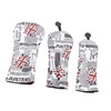 3PCS Golf Club Head Cover PU Waterproof English Flag Pattern