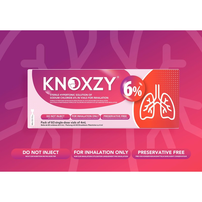 KNOXZY Hypertonic Saline Inhalation Solution 6%. Inhalation Solution for Adults