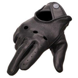 Milwaukee Leather SH869 Men's Black Deerskin Unlined Professional Driving Gloves (X-Large)