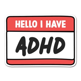 2 x 10cm ADHD Club Vinyl Stickers - Neurodiversity Neurodivergent Awareness Autism Autistic Invisible Hidden Disability Decal Sticker #82465