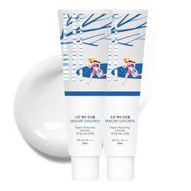 2Pcs Birch Juice Moisturizing Sunscreen, Organic Suncream SPF 50 PA++++, Sunscreen for Face,Korean Moisturizing Suncream, Strong UV Protection, Moist Essence Type, Natural Organic Formula (2)