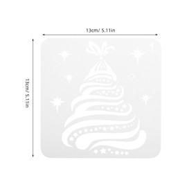 HOODANCOS 12pcs Christmas Painting Stencils DIY Xmas Decoration Templates Holiday Drawing Stencils for Scrapbooking Drawing Wall Floor Decor Art Projects, 5x5 Inch