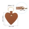 PATIKIL Heart Leather Keychains, 6 Pack Heart Leather Key Fobs