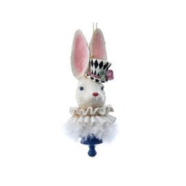 Kurt Adler 6.5-Inch Resin Hollywood Hats Rabbit Ornament