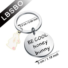 Be Cool Honey Bunny Keychain Movie Quote Gift Pulp Lovers Fiction Fan Gift (Be Cool Honey -K EU)