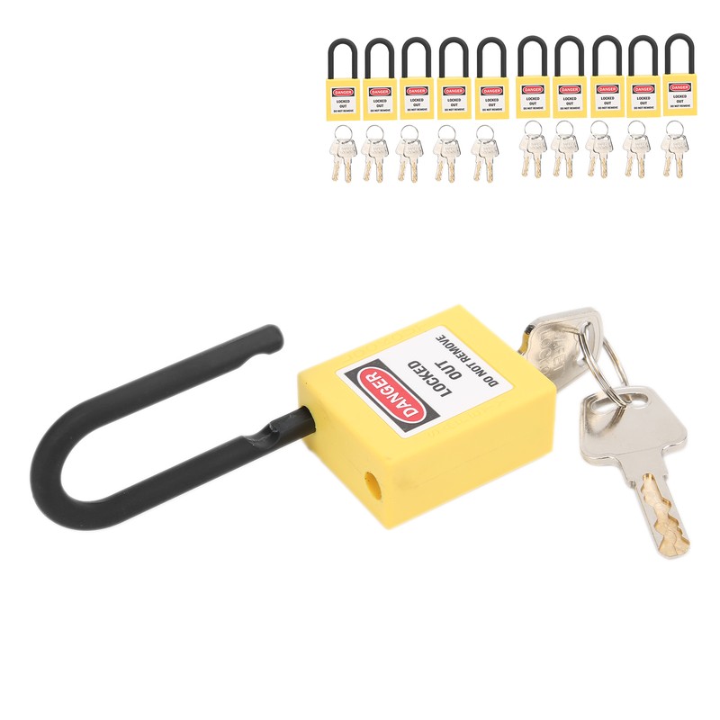 10 Sets 38mm Lockout Lock Dustproof Nylon Industrial Engineering Insulation