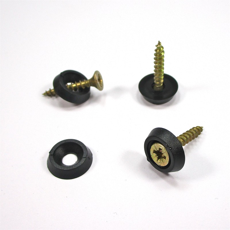 Ajile Plastic Countersunk Washer Rosette Made of Polyamide Black for