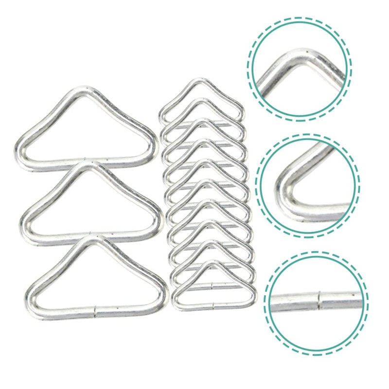 Totority 30Pcs Metal Triangle Buckles for Trampoline Replacement Portable Trampoline