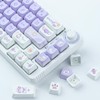 PBT Keycaps 142 Keys Purple Dream Bunny Keycaps Dye-Sublimation Cute