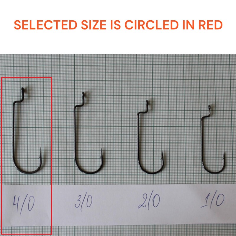 PRO FILSTAR Offset Hook Set of 10 N4/0 - Worm