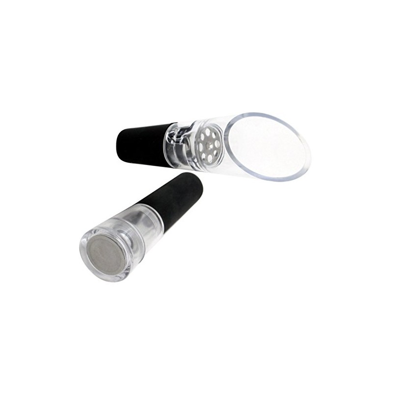 Fackelmann Plug of Wine/Decanter, Plastic, Clear/Black