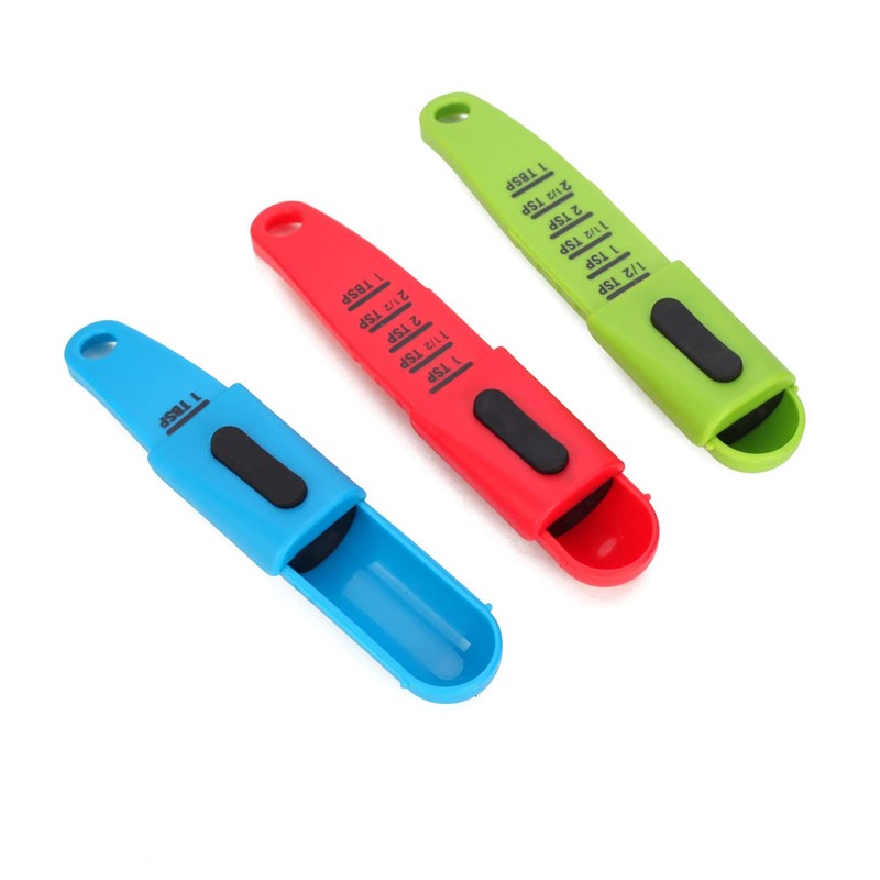 2 PCS Adjustable Measuring Spoon Set,Adjustable from 1/2 Teaspoon to