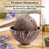 HOME INFINIX Handmade Coconut Shell DHOOP Stand – Eco-Friendly Natural