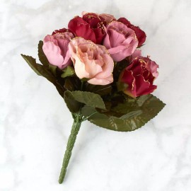 Factory Direct Craft Blush Artificial Rose Bush | 2 Pieces