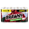Brawny® Tear-A-Square® Paper Towels, 8 Double Rolls = 16 Regular