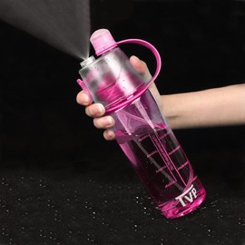 TOP VACUUM PARTS TVP Mist nd Sip 2in1 spray head water bottle for outdoor indoor activities, BPA free 20oz (600 ml), Pink.