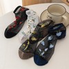 [Feiyda] 靴下 レディース 夏用 花柄刺繍 かわいい アンクルソックス 薄手素材 透明 通気性