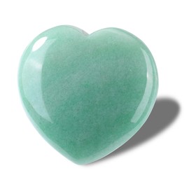 CrystalTears 2.4” Green Aventurine Crystal Heart Stone Natural Love Heart Healing Gemstone Gifts for Women Christmas Polished Pocket Stone for Reiki Healing Home Decor Valentines Day Gifts for Her