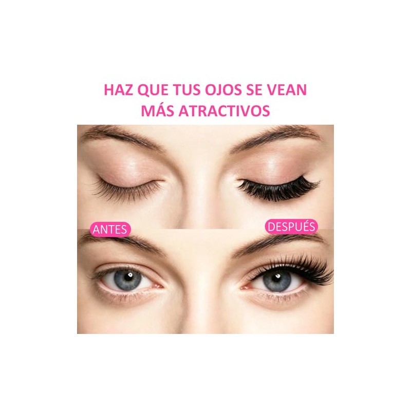 Pestañas Magnéticas Reutilizables 2 Pares, Kit con Aplicador, Sin Pegamento,