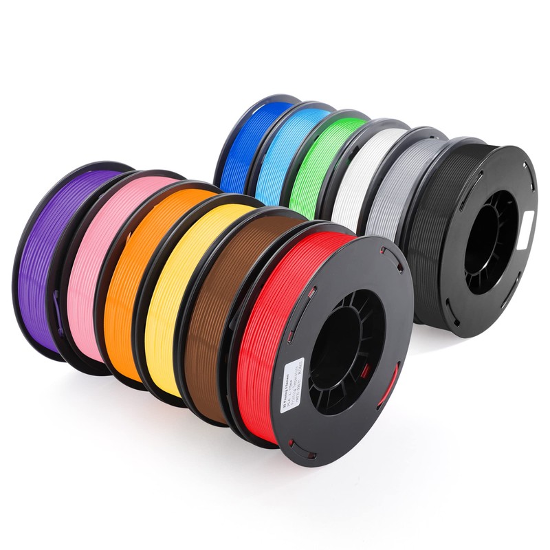 12 Pack 3D Printer Filament 1.75mm PLA 3D Printing Filament