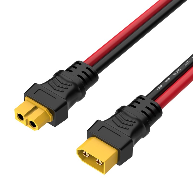 Zibee 12AWG 6.6FT XT60 Extension Cable Injection Molded XT60 Adapter