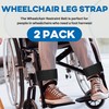 Terixe 2 Pack Wheelchair Leg Straps - Polyester Material, Breathable