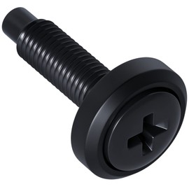 ECHOGEAR Rack Mount Screws 50 Pack - 10/32 Steel Screws with Attached Nylon Washers & Pilot Point Heads - Made to Use with Network Racks, Enclosures, & Cabinets