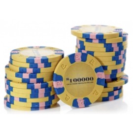 Trademark Poker NexGEN Series PRO Classic Style Poker Chips Yellow $100000