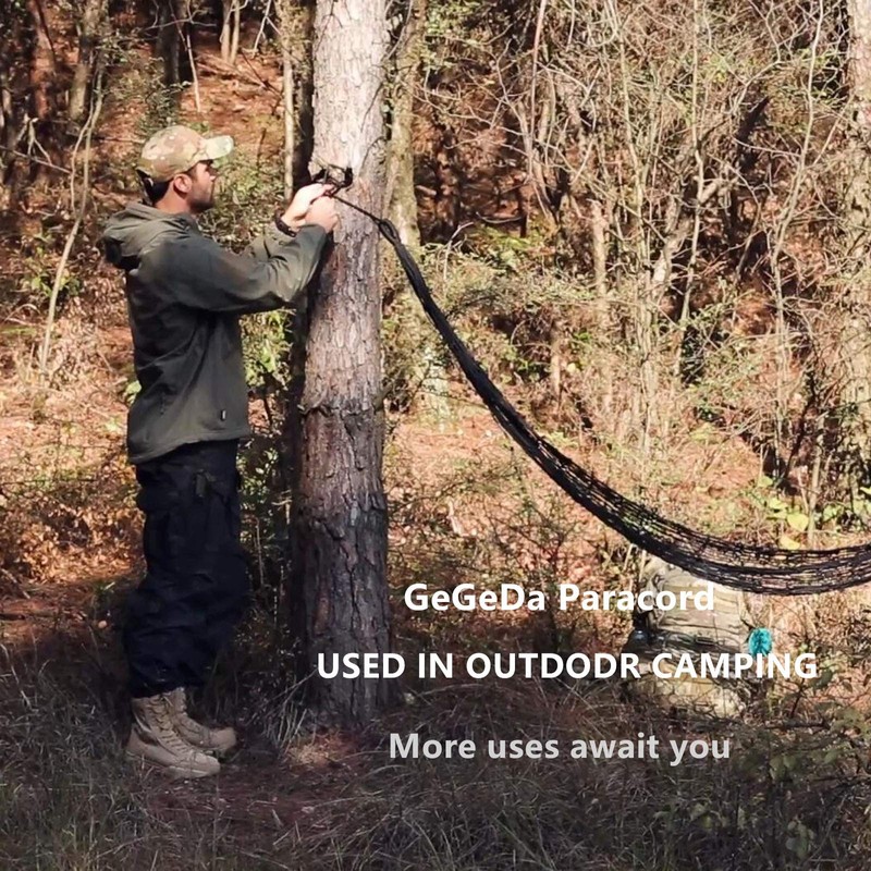 GeGeDa Paracord 9 Core 550 Cuerda de paracaídas para acampar,