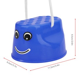Children's Cup Stilts, 2 Pairs of Plastic Playpen Stilts, Monster Feet, Toy with Adjustable Rope, Gifts for Balance and Coordination, Strength, Active Play (Blue)
