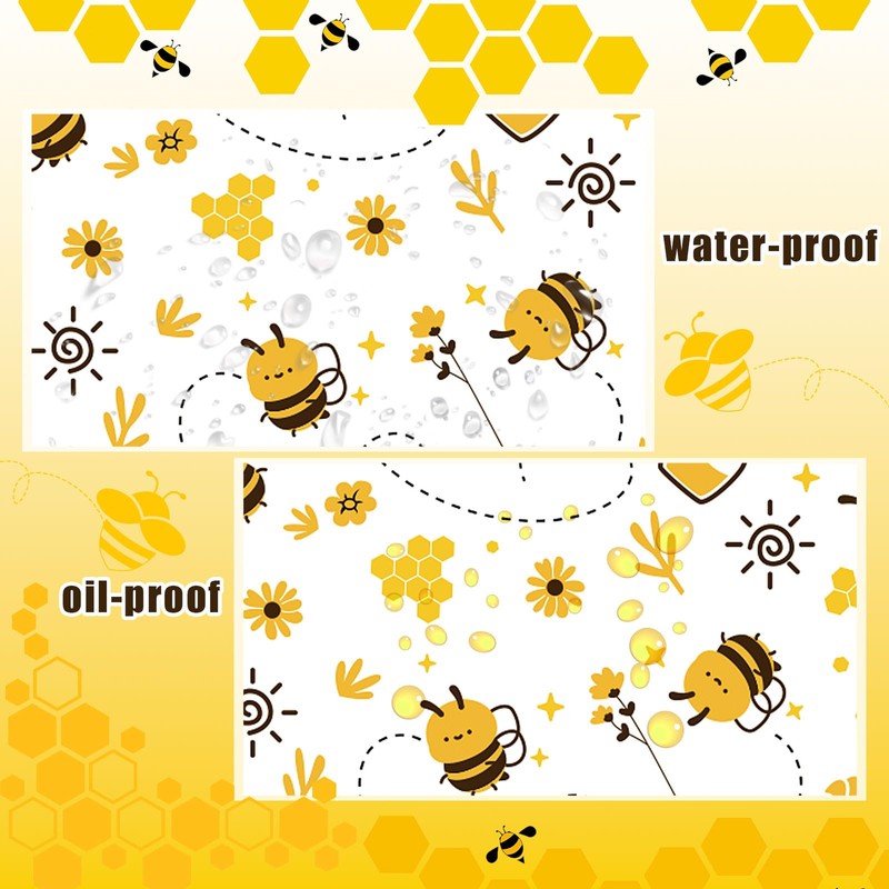 LOAVER 150 Pcs Wax Paper Sheets for Food, Bee Day