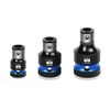 BLACKROBOT 3PCS Impact Bit Holders 1/2 3/8 1/4-Inch Square Drive