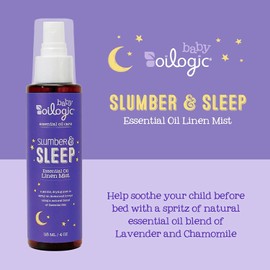 Oilogic Slumber & Sleep Spray for Babies & Toddlers - Aromatherapy Linen Spray with 100% Pure Essential Oils Sleep, Comfort, & Wellness Blends - Pediatrician-Tested Baby Essentials for Bedtime, 2-Pack