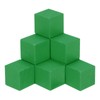 MECCANIXITY Crafts Wooden Cube 100 Pcs Square Green Natural Solid