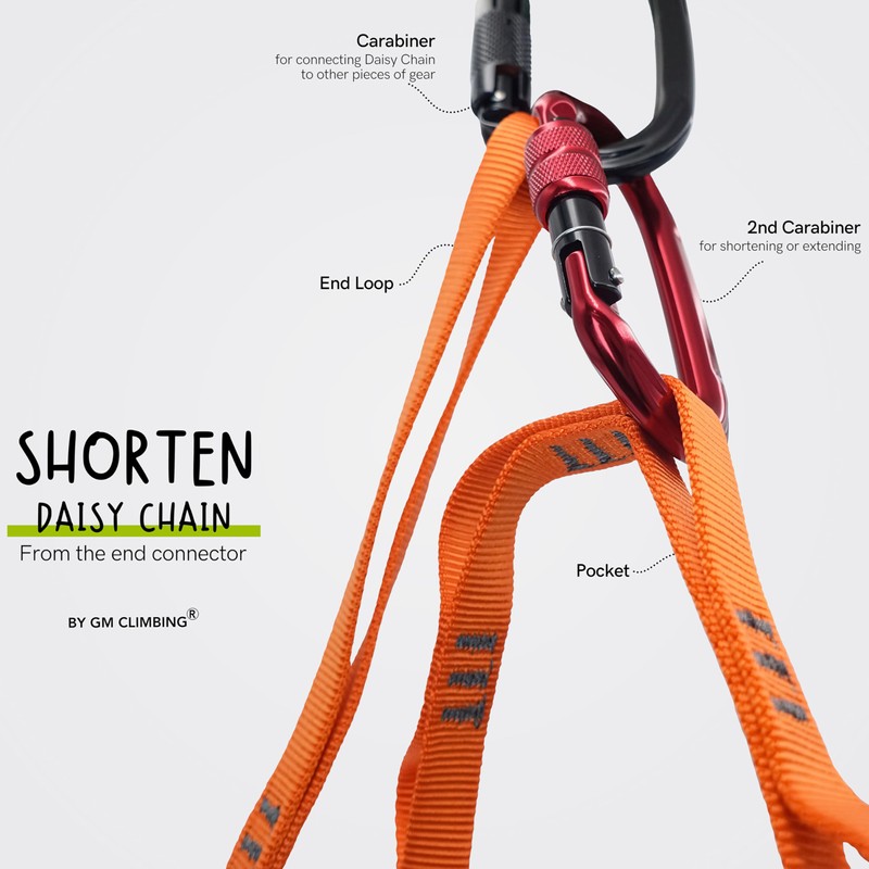 GM CLIMBING Gray 16mm Nylon Daisy Chain Sling 22kN 120cm