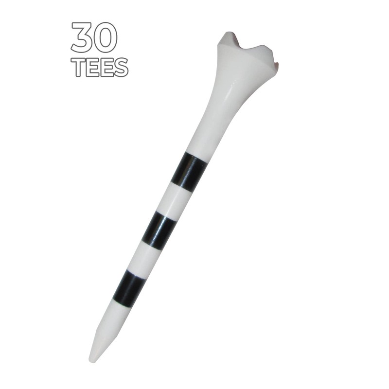 Pride SSEVS31430-WT Evolution Striped Plastic 3-1/4" Pack of 30 Golf