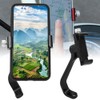 Universal Aluminium Alloy Rearview Mirror Mobile Phone Support Charging Bracket