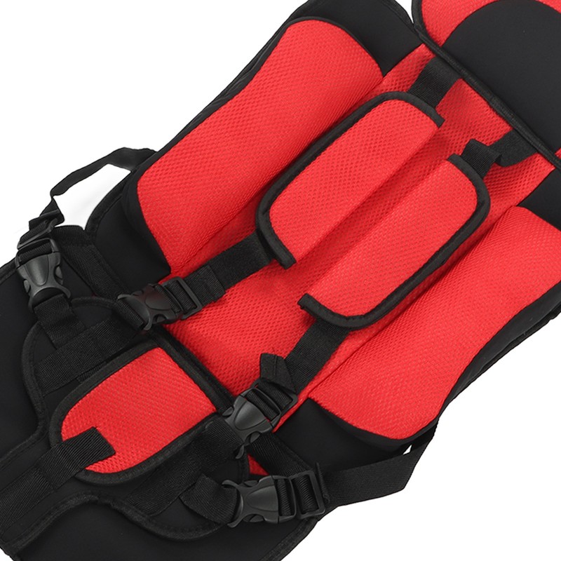 Children Safety Seat Simple Car Portable Seat Foldable Adjustable Strap