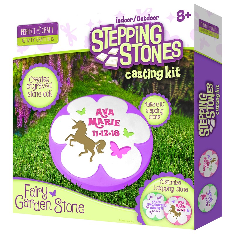 Perfect craft Flower Garden Customizable Stepping Stone Cast & Paint