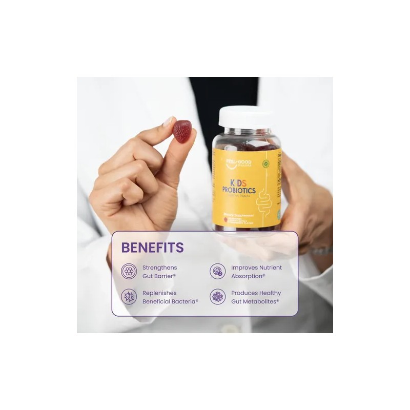 Feel Good Kids Probiotic Orgánico Gomitas Salud Digestiva