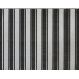 Gertmenian Indoor/Outdoor Area Rug | Classic Flatweave | Washable, Stain & UV Resistant Carpet | Deck, Patio, Poolside & Mudroom | 6x9 Ft Medium, Stripes, Black/White, 37709