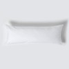 HOMESCAPES White Pure Egyptian Cotton Body Pillowcase 200 TC 400