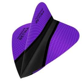 Harrows Retina X | Premium Extra Strong 100 Micron Dart Flights in Kite Shape, 5 Sets of 3 Flights, 15 Flights In Total, Purple