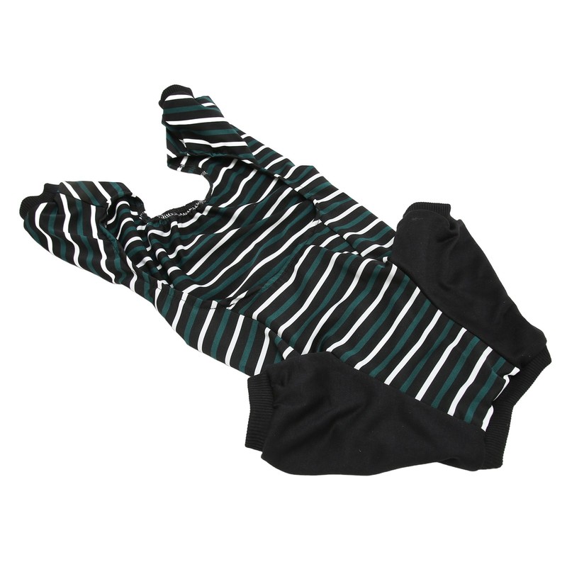 Striped Dog Pajamas Soft Stretchy Fashionable 4 Legged Puppy Pajamas