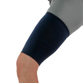 NeoPhysio Medical Grade Elastic Compression Thigh Support, Navy Tubular Sleeve - Medium = 43-50cm