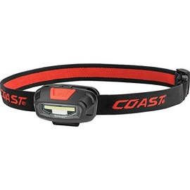 Coast FL13R 270 Lumen Rechargeable Dual Color (White/Red) LED Headlamp, Battery and Hardhat Clips Included