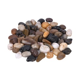 GasSaf 5 Pounds Polished Pebbles, Natural Polished Mixed Color Stones, Decorative Gravel for Plants, Vases, Aquariums, Outdoor Decorative, DIY Decorative River Rock Stones - Medium(1"-1 3/4")