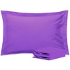 NTBAY Standard Pillow Shams - 2 Pack Brushed Microfiber 20x26 Sham Covers - Super Soft and Cozy, Wrinkle, Fade, Stain Resistant 20x26 Inches Oxford Pillowcases, Purple