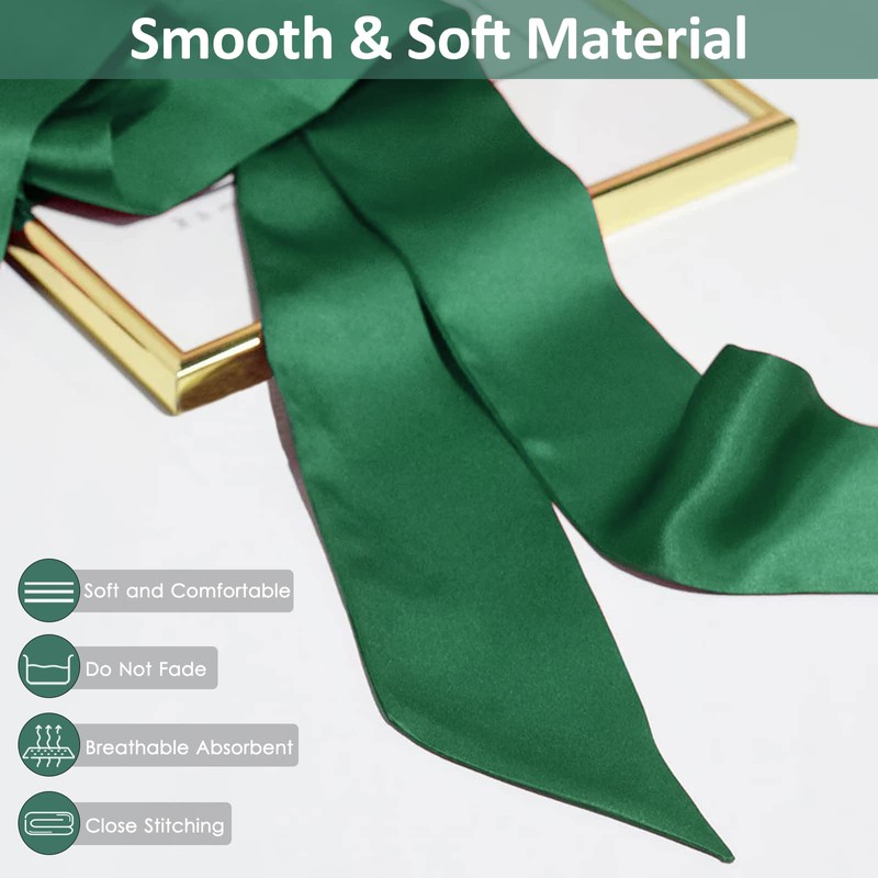 Mantieqingway Bow Tie for Women, Satin Ribbon Girls Self-tie Bowtie